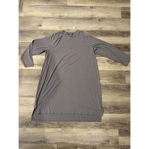 EILEEN FISHER Grey Long Sleeve Tunic Dress Gray XL